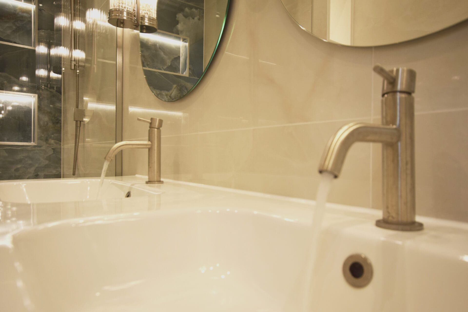 Luxury bathroom designed around light, proportion and material