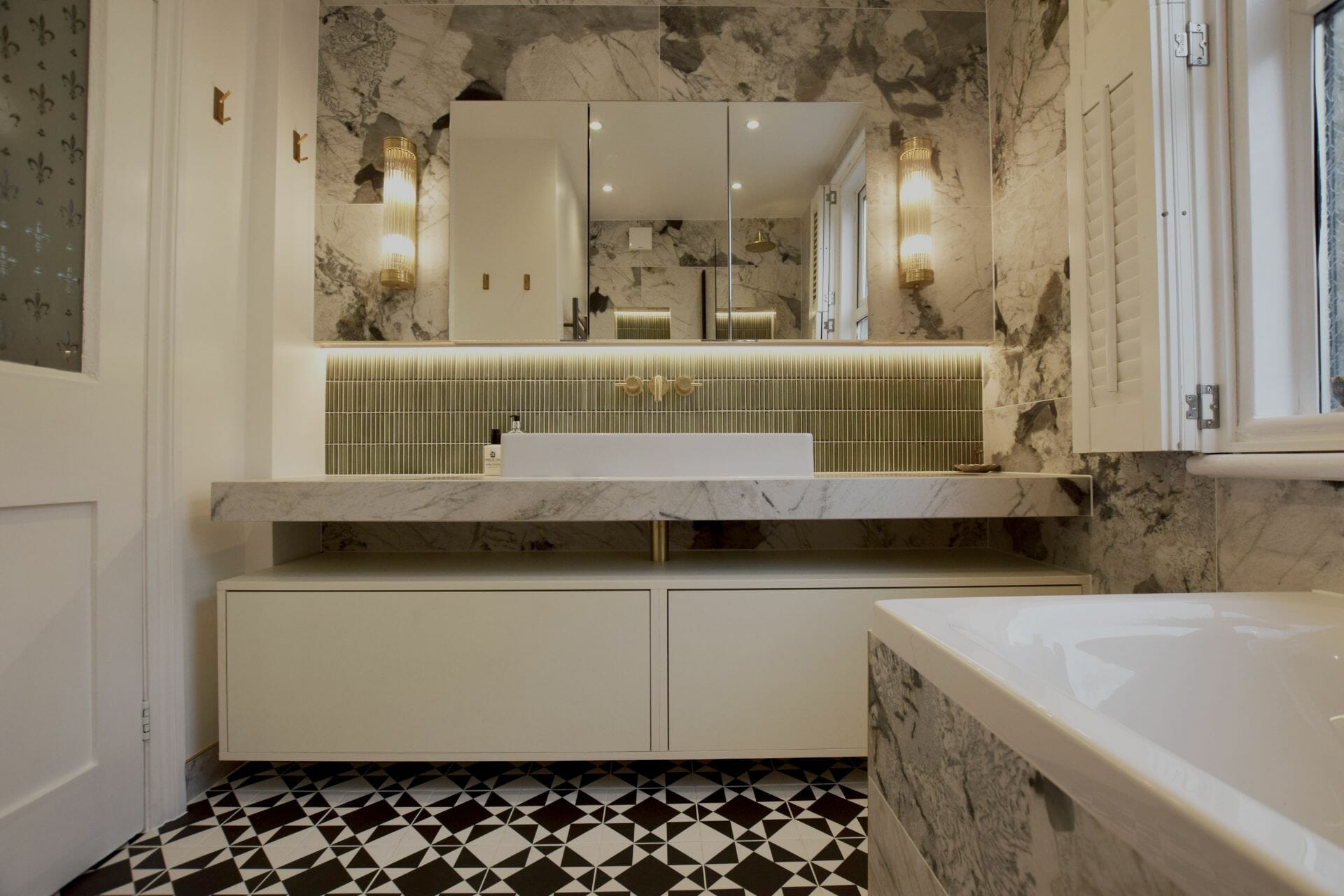 A Study in Stone bathroom project in Bathampton