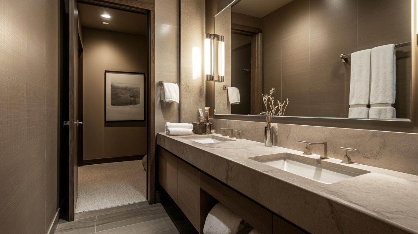 Commercial shower and washroom facilities