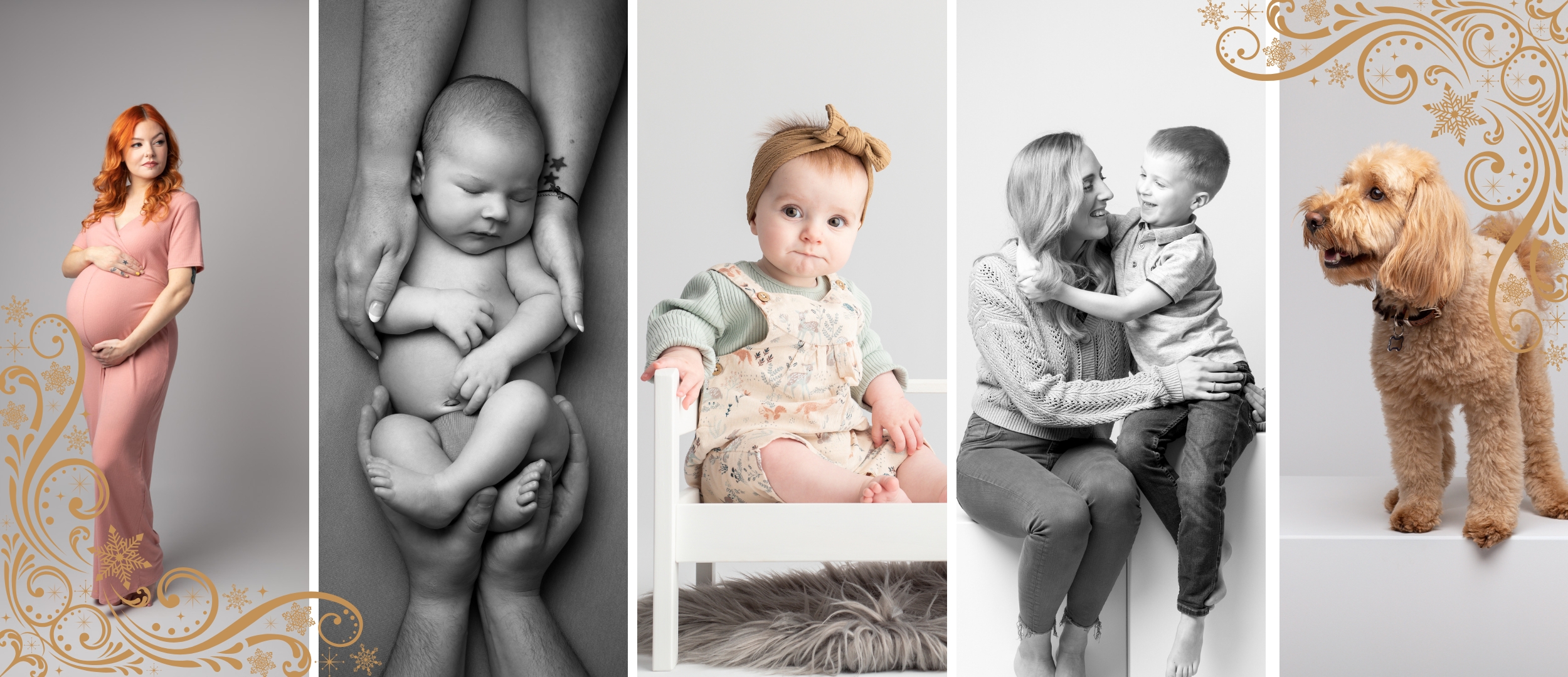 Family photography sessions from Maternity and newborn to children and pets