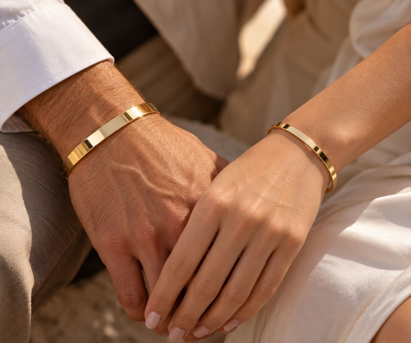 Elegant gold bracelets