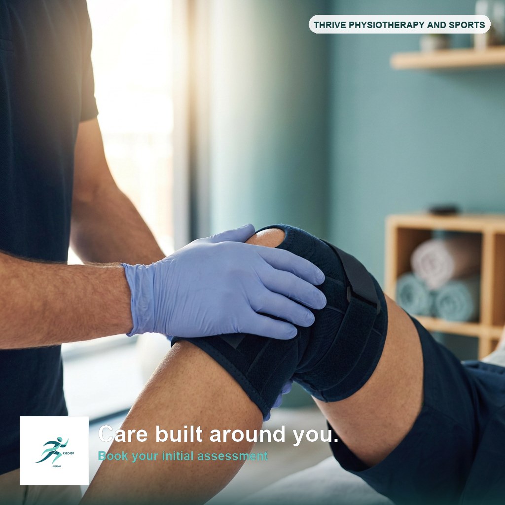 Gentle hands-on care during a Manual Lymphatic Drainage session at Thrive Physiotherapy Edmonton