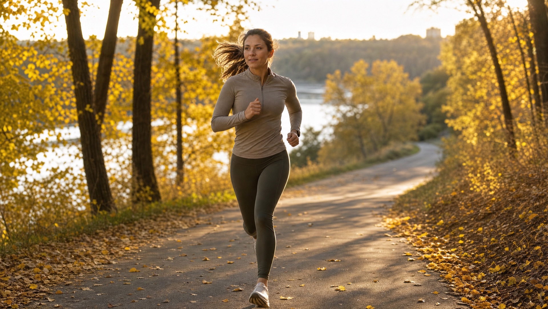 Runner returning to the path