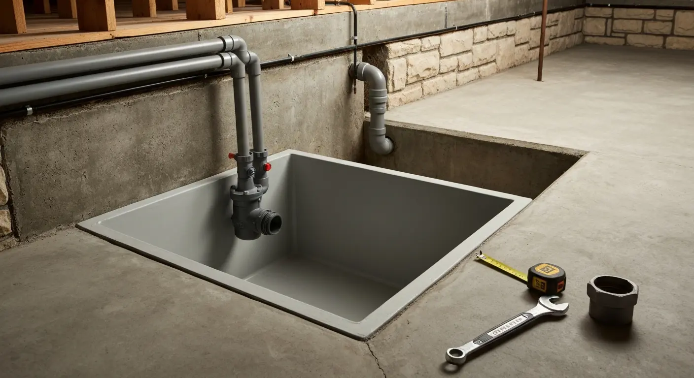 Basement water management and sump pump
