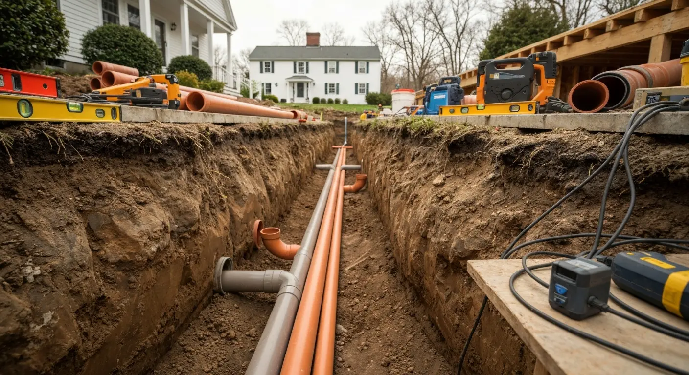 Drainage and sewer work