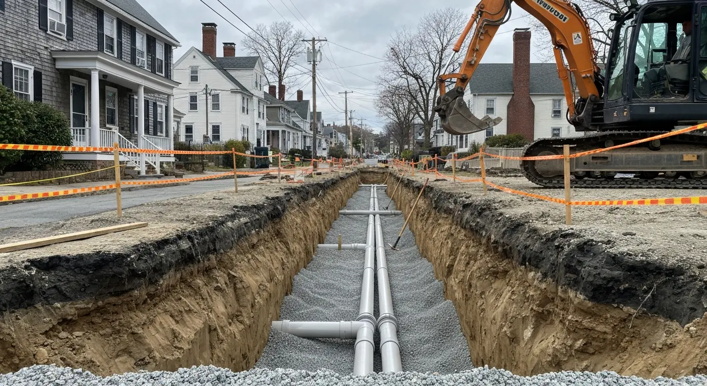 Sewer excavation work