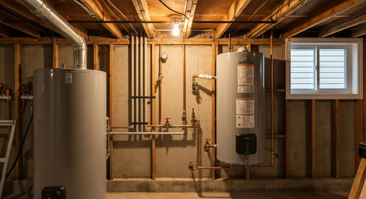 Tank water heater installation
