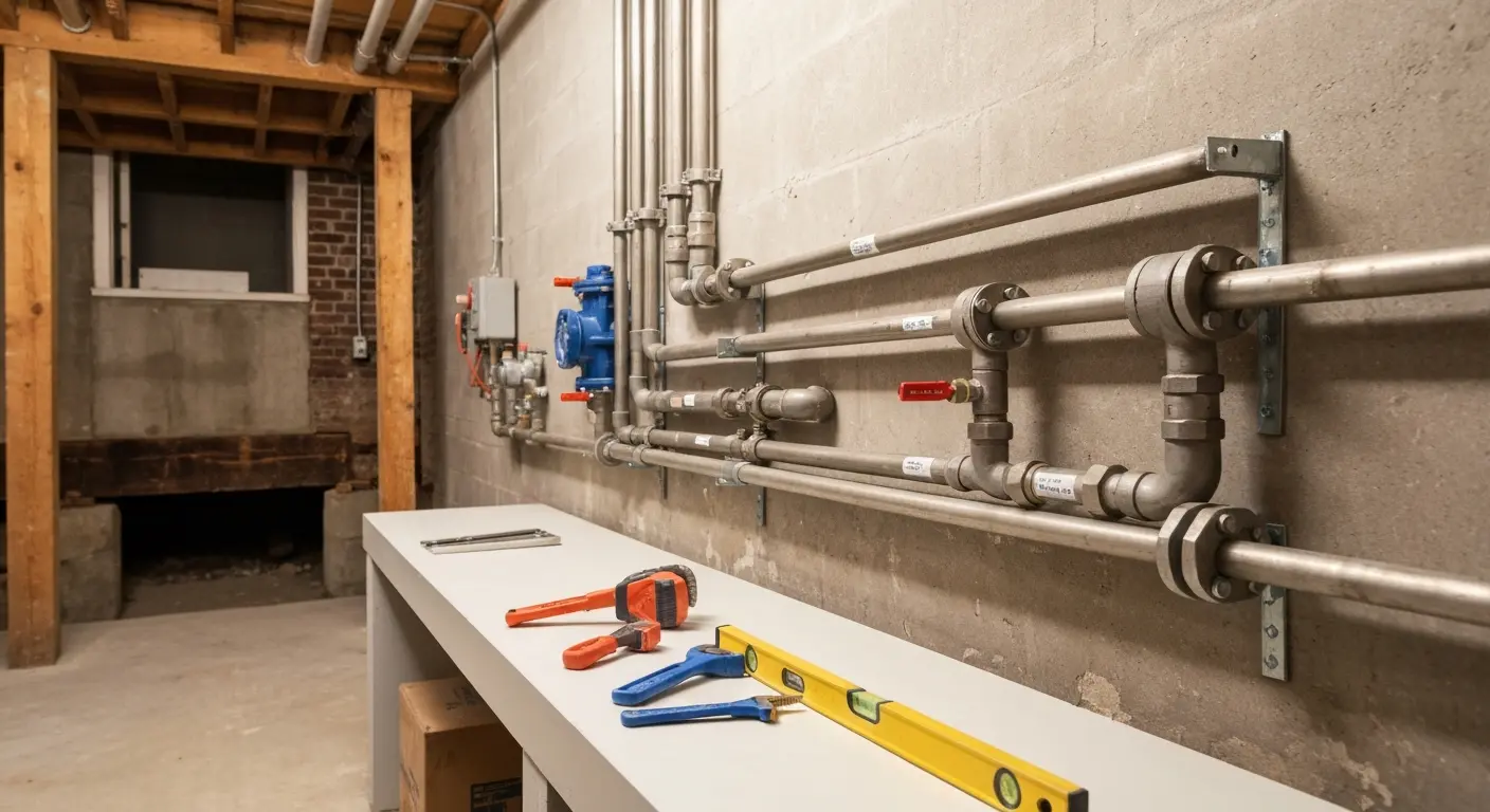 Commercial building drainage