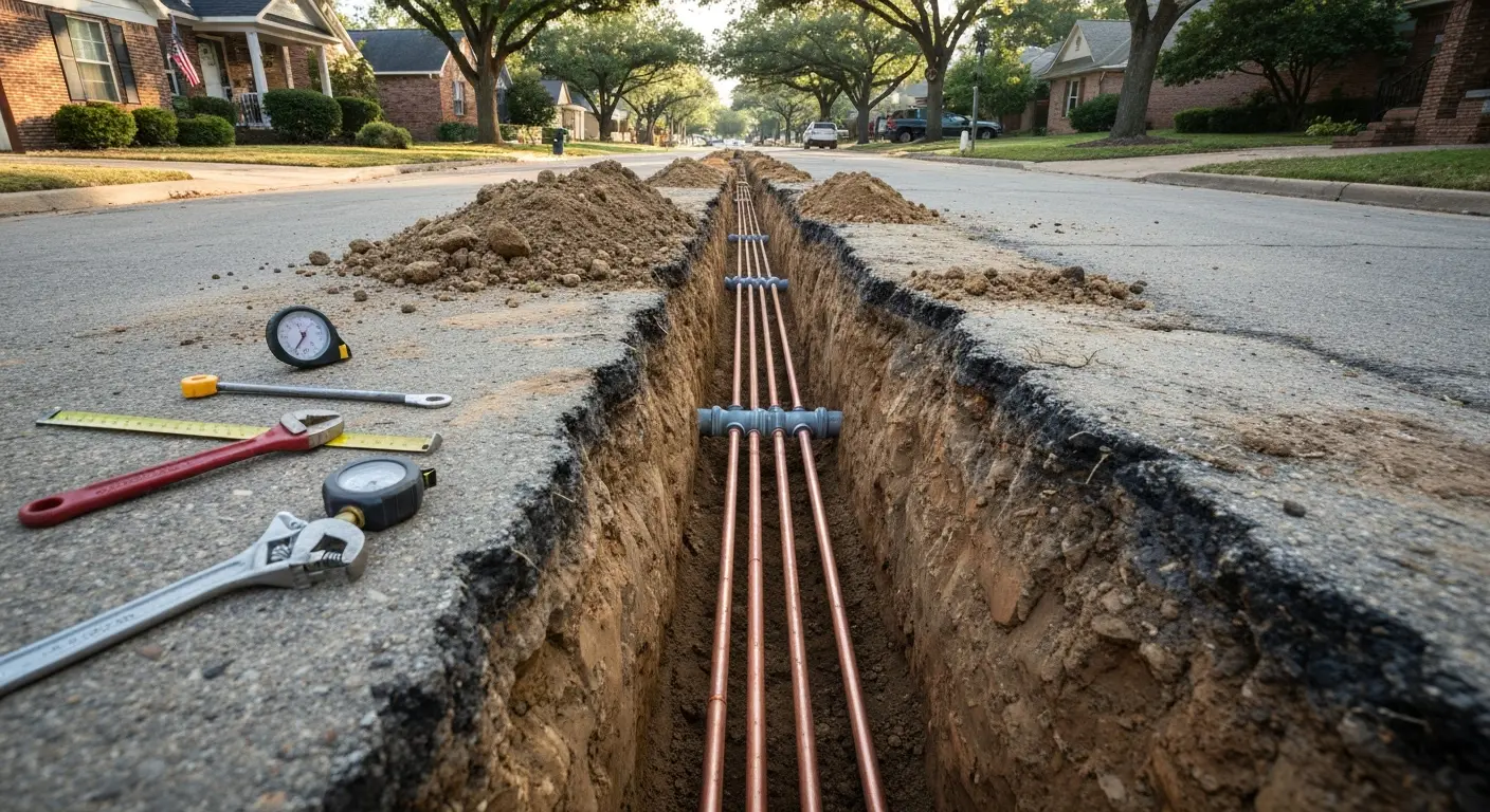 Water line installation