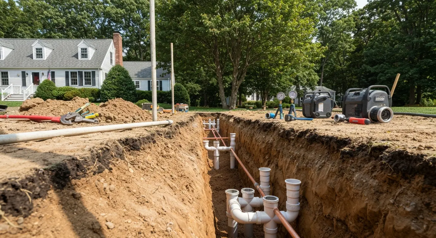 Water service line work