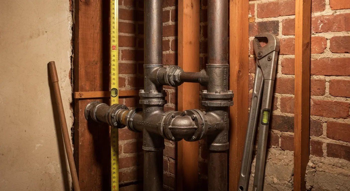 Historic plumbing pipes