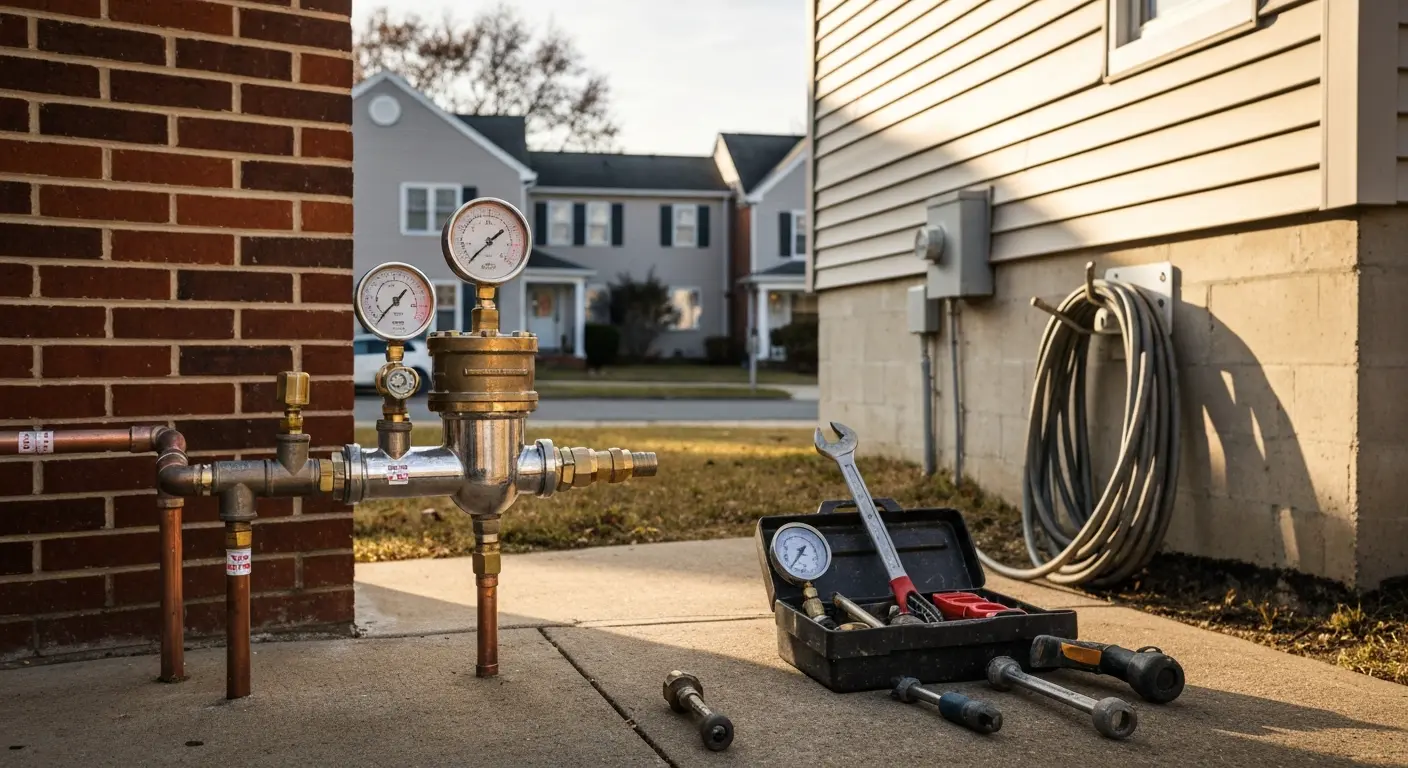 Water service and backflow prevention