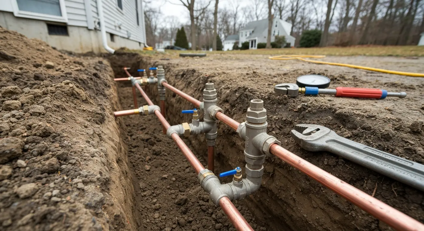 Water line installation