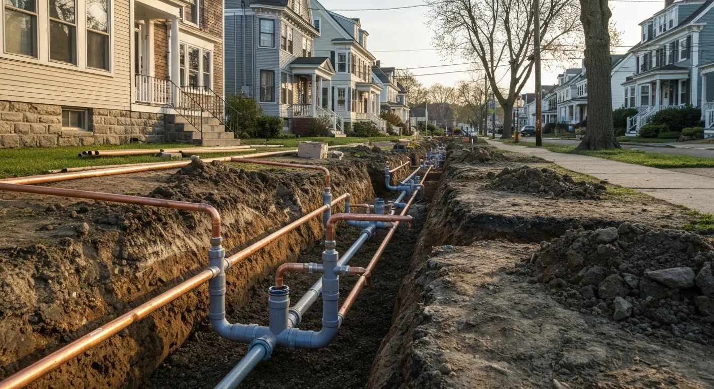 Water line installation New Britain