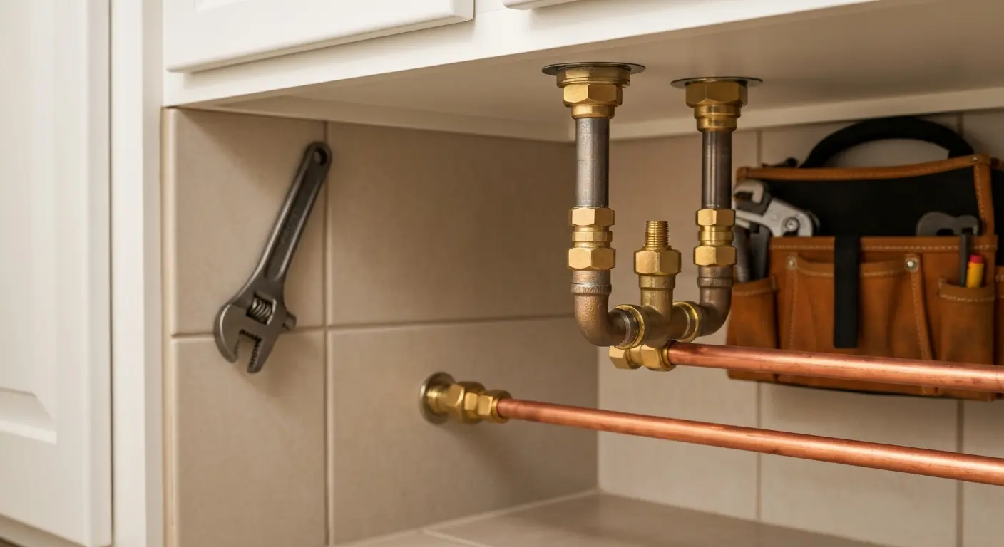 Residential plumbing repair work