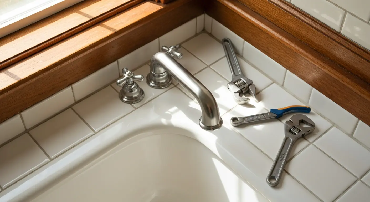Bathroom plumbing repair