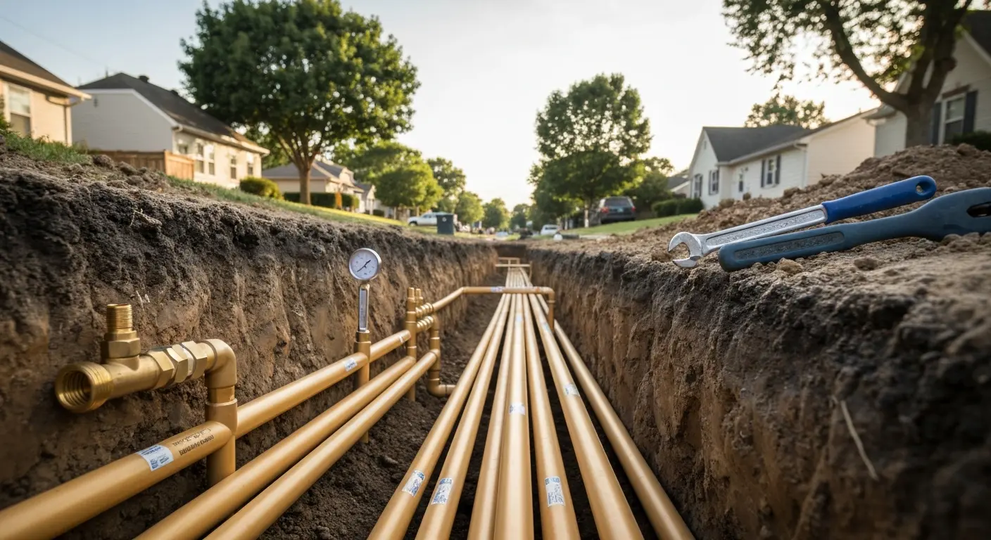 Water service line installation
