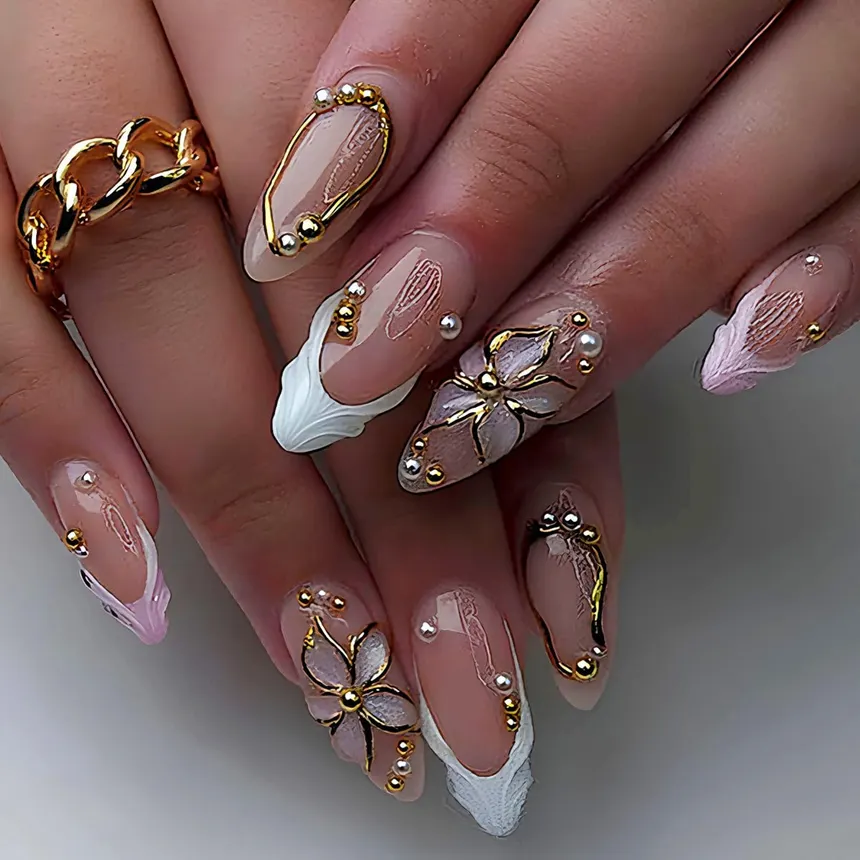 Nail work at White Pearl nail lounge