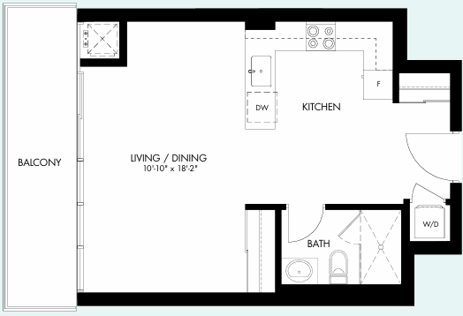 Upper Vista Welland Studio Falls View floor plan