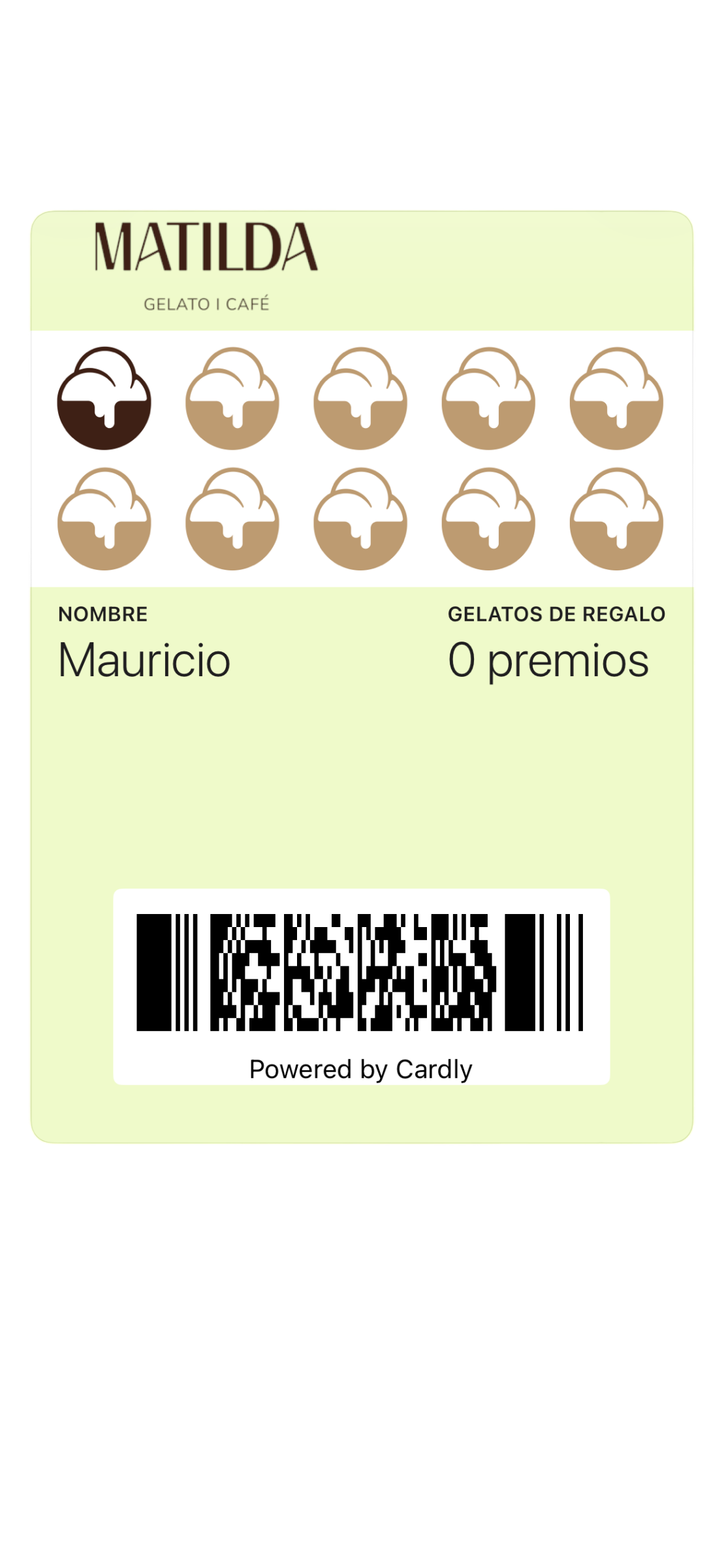 Tarjeta Cardly