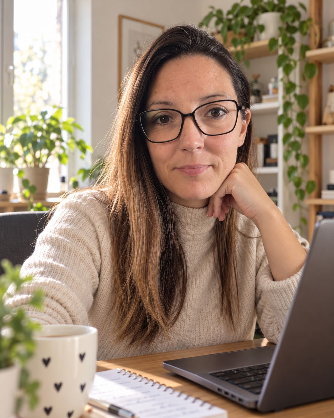 Amandine Coquard à son bureau
