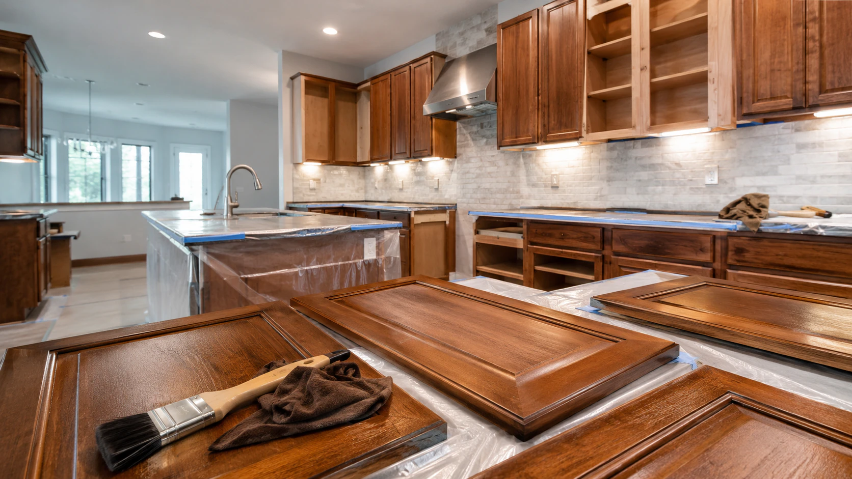 Wood staining services in Asheville NC hero