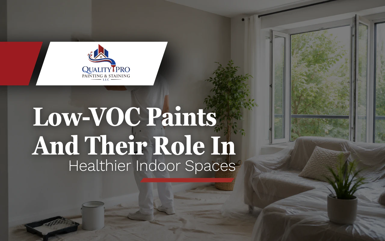 Low VOC interior painting in residential home for clean indoor air quality