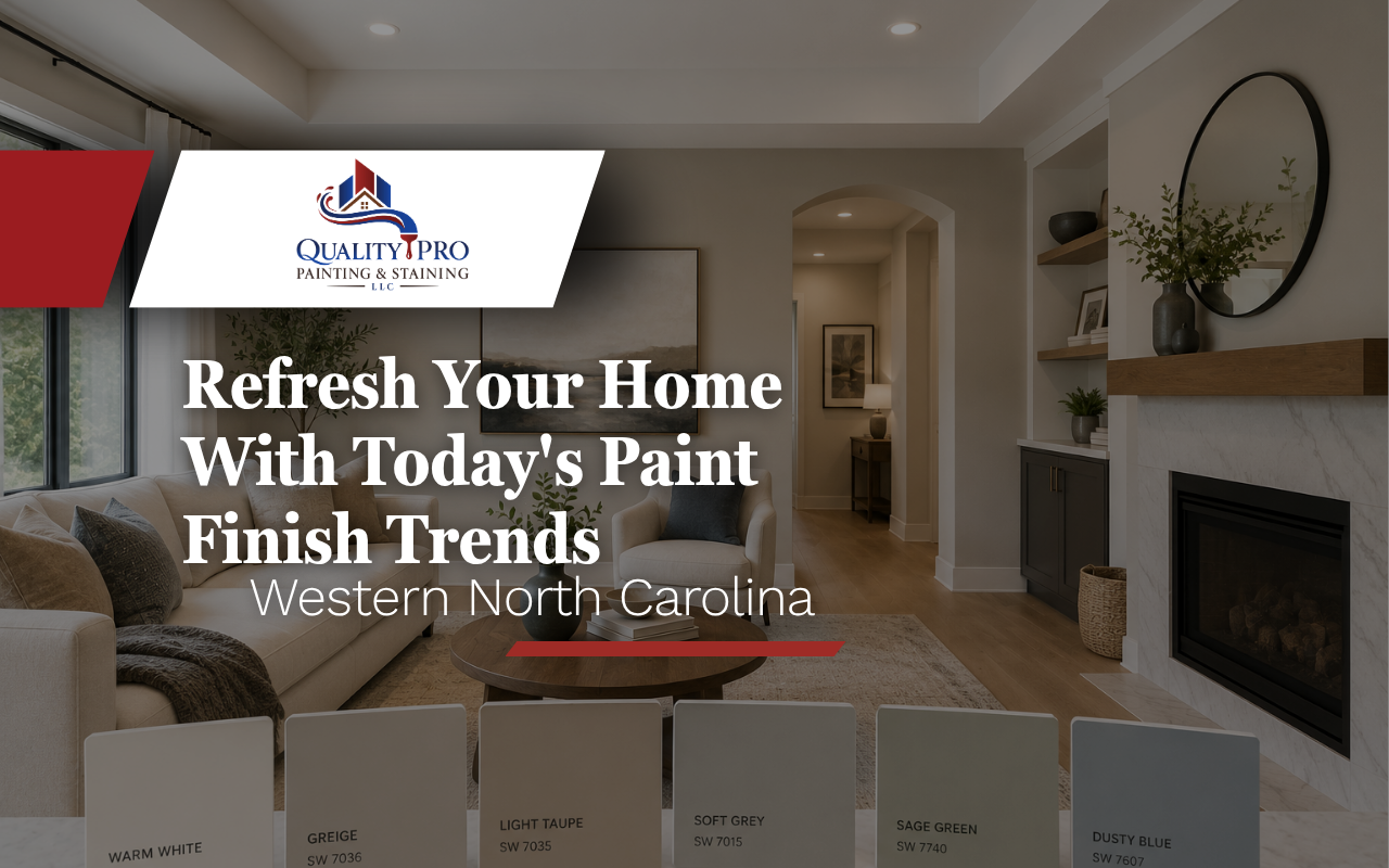 Paint finish trends in a modern living room with soft neutral walls