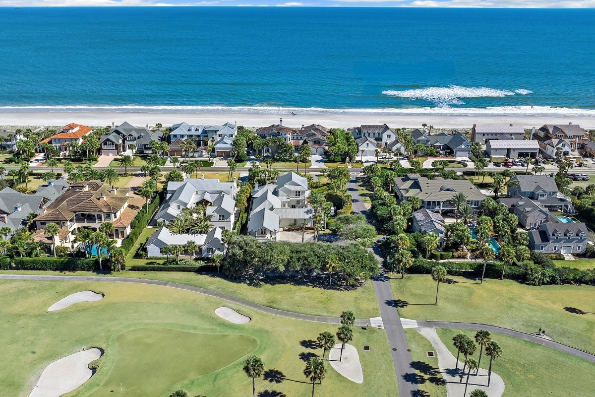 Aerial view of oceanfront in Ponte Vedra Beach