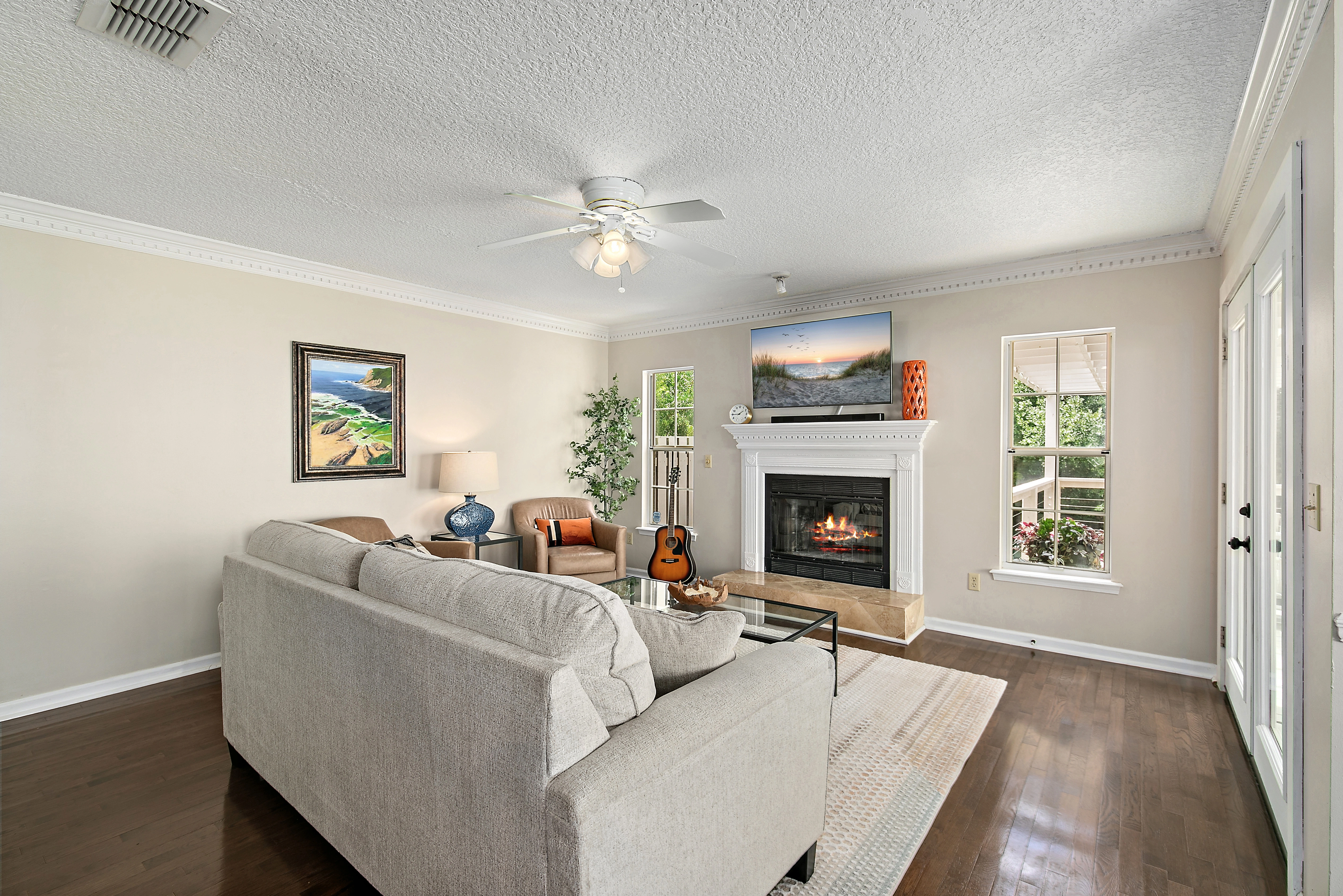Cozy living room with fireplace Cozy living room with fireplace