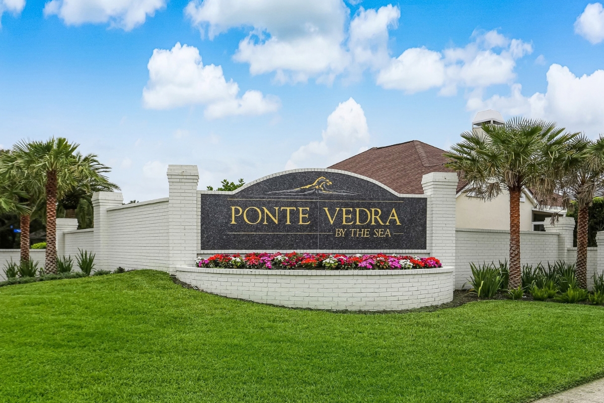 Brick entry monument at Ponte Vedra by the Sea in Ponte Vedra Beach Brick entry monument at Ponte Vedra by the Sea in Ponte Vedra Beach