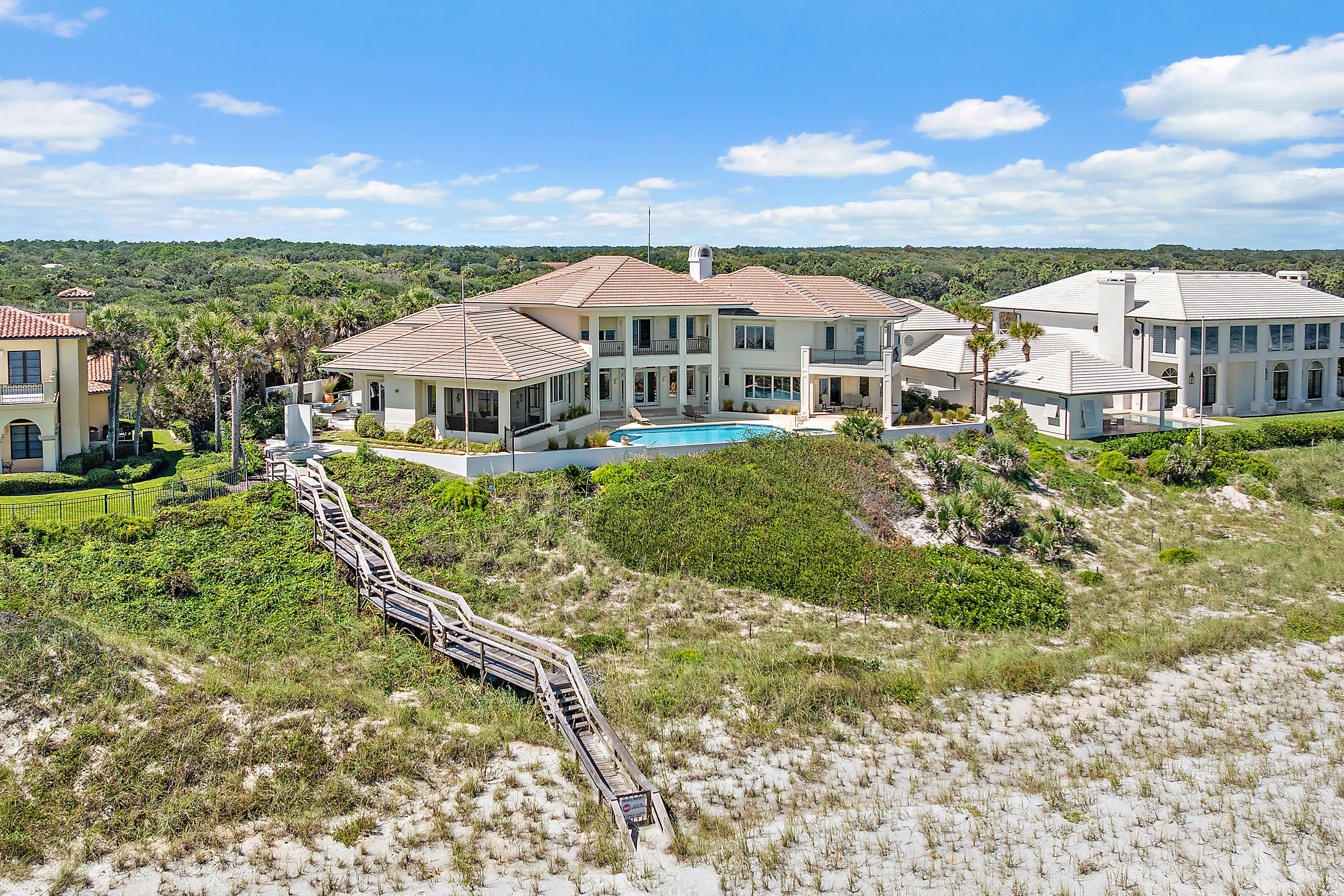 Elevated Ponte Vedra Beach home atop a high dune Elevated Ponte Vedra Beach home atop a high dune