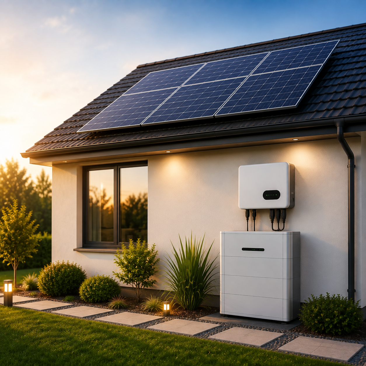 Home with solar energy system
