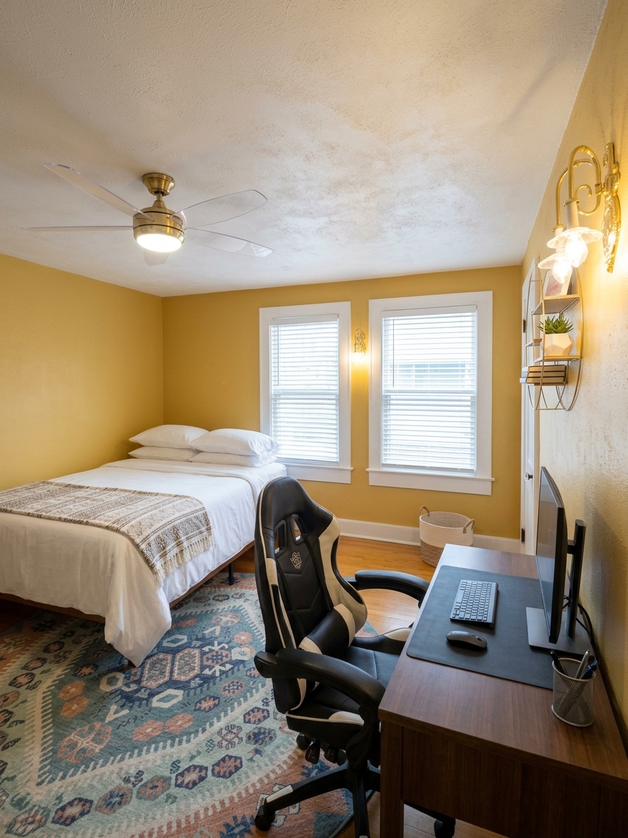 Large private bedroom at Brereton Manor