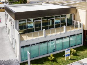Commercial office building roofing