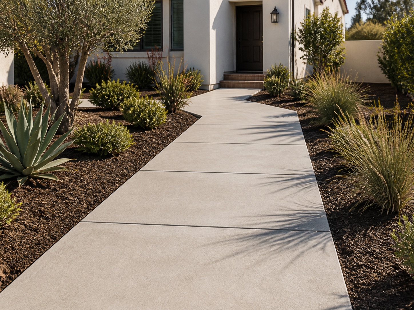 Concrete Walkway in Orange