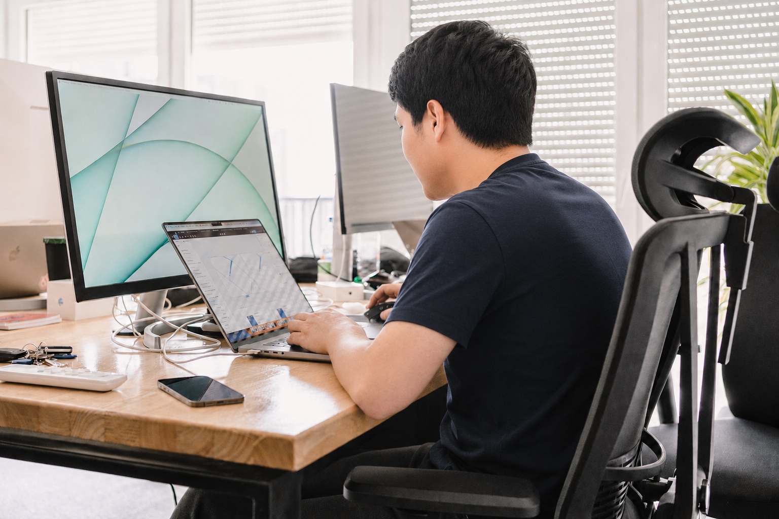 Professional workspace supporting a clear, organized approach to digital projects