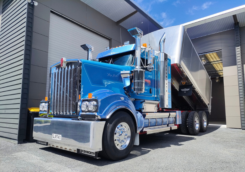 Custom truck signage and large vehicle graphics installed in Matamata