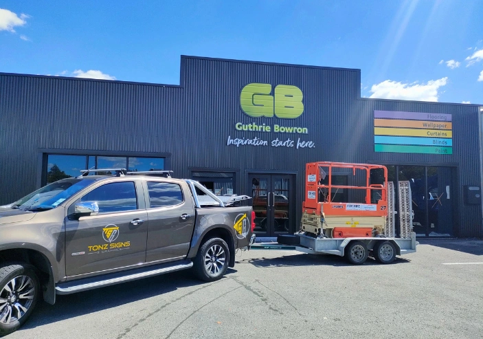 3D lettering and window graphics for commercial properties in Matamata