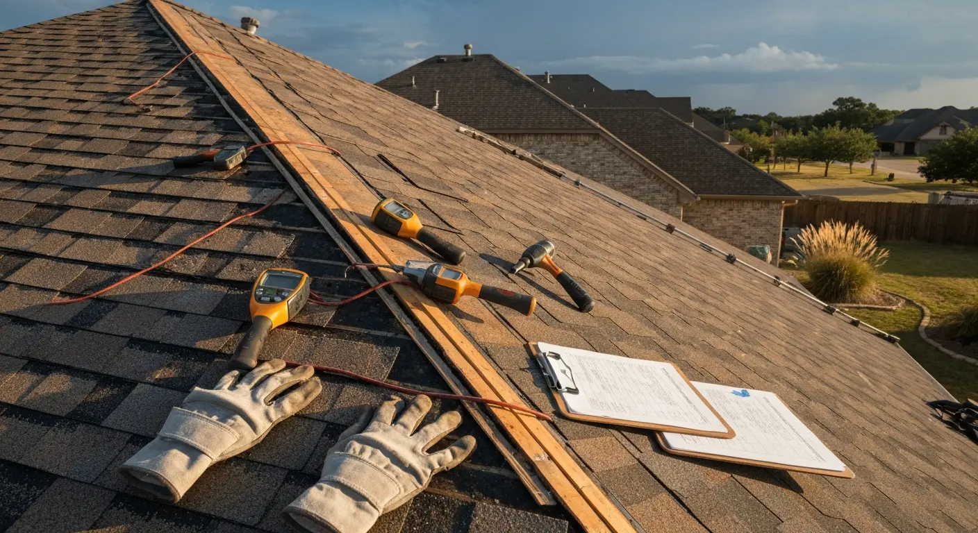 Storm damage roof repair