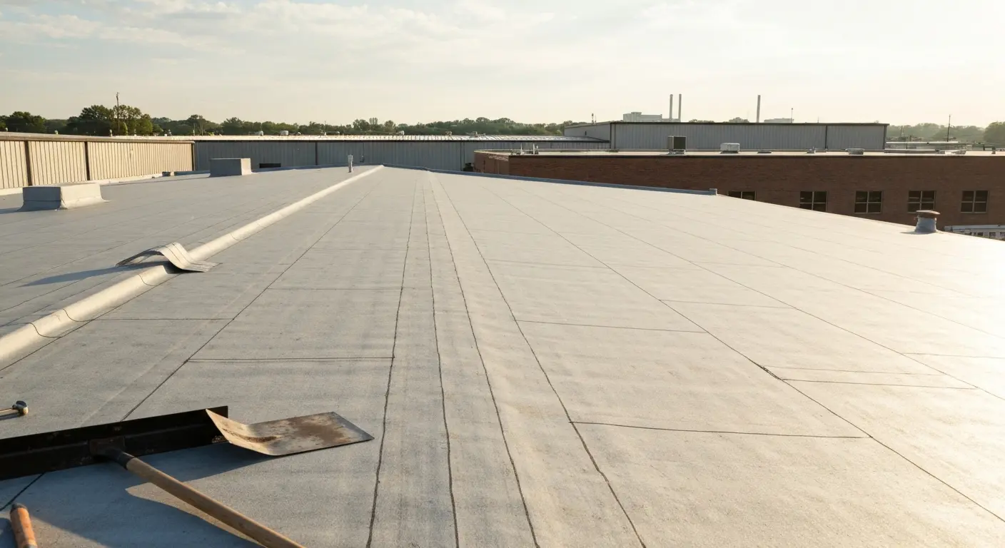 Commercial roof replacement project