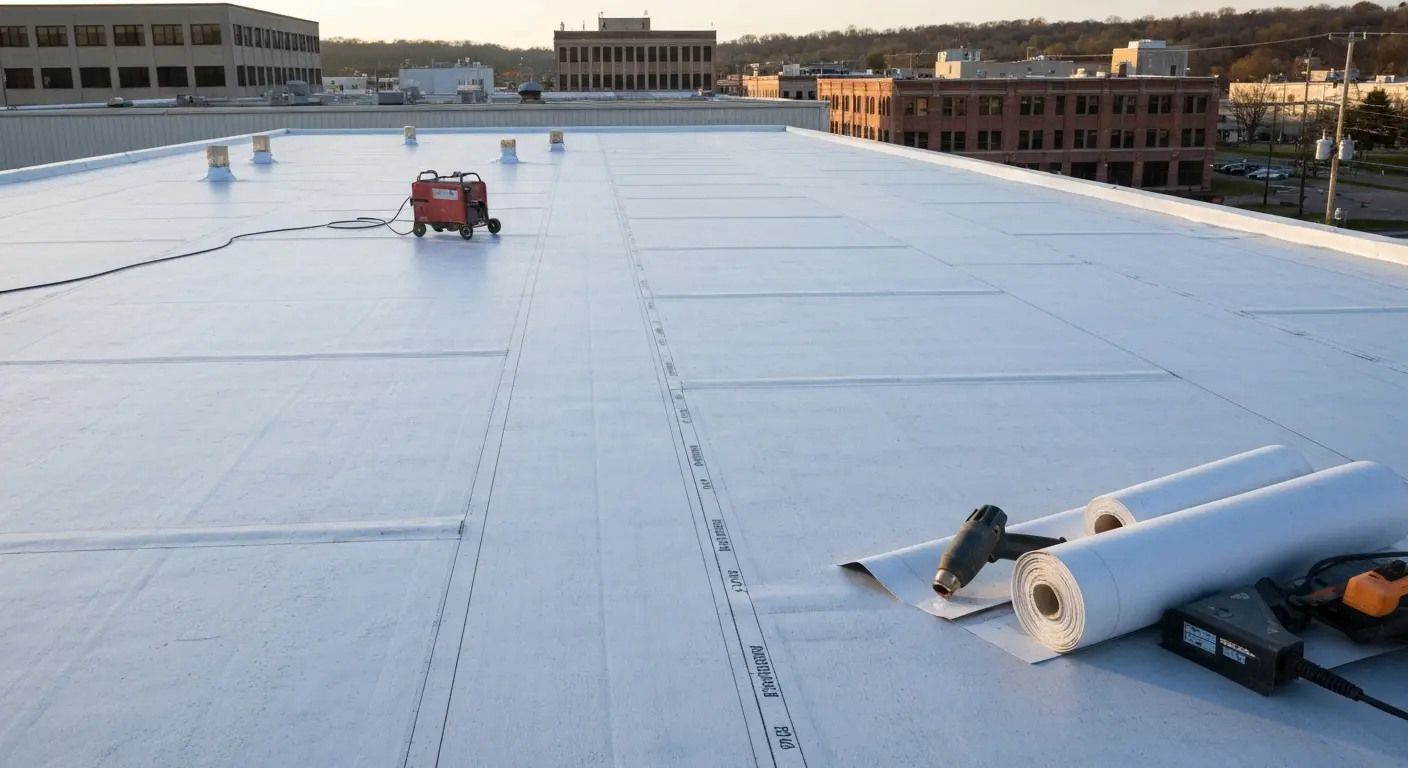 Commercial flat roof