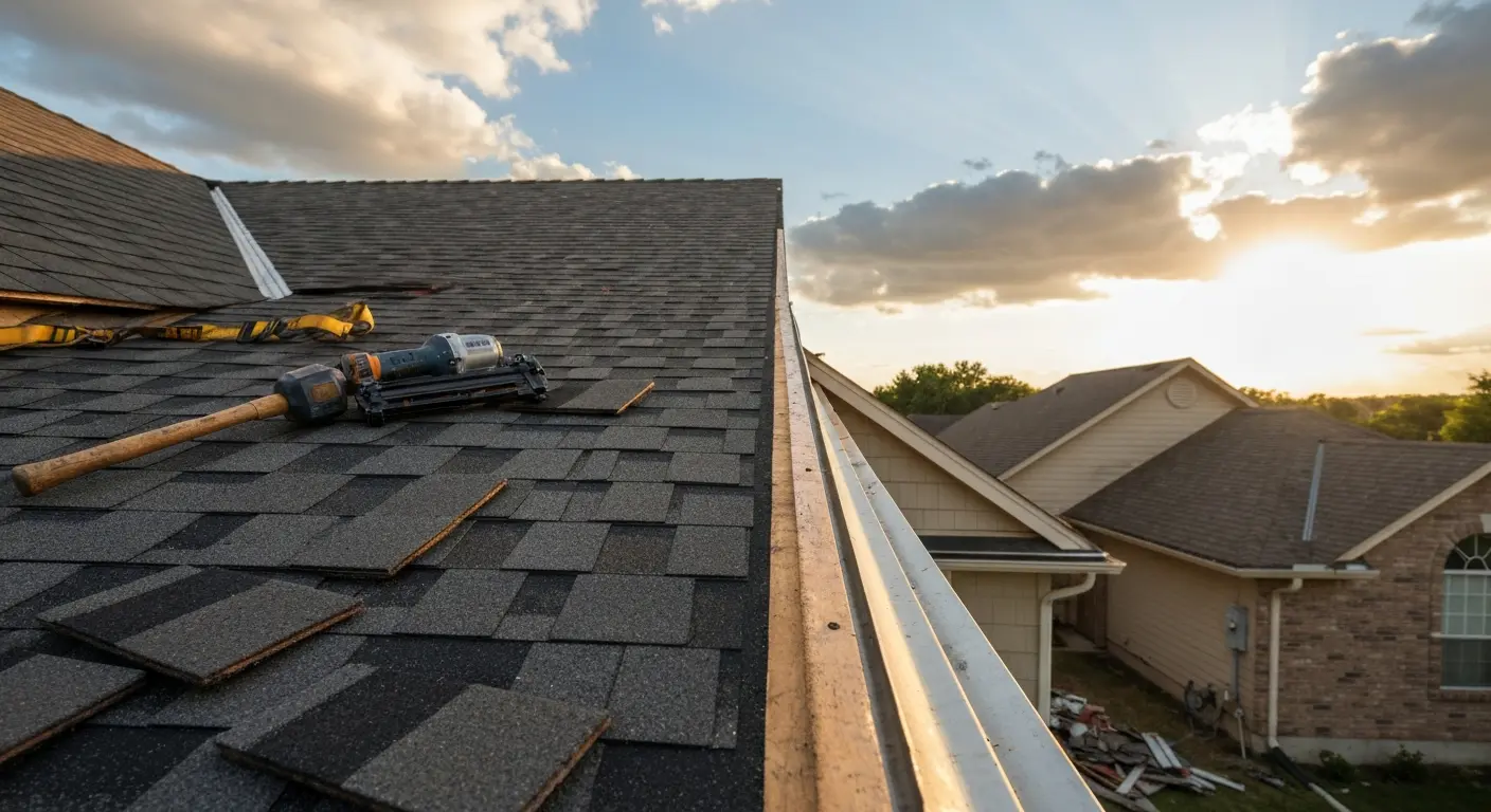 Storm damage roof repair