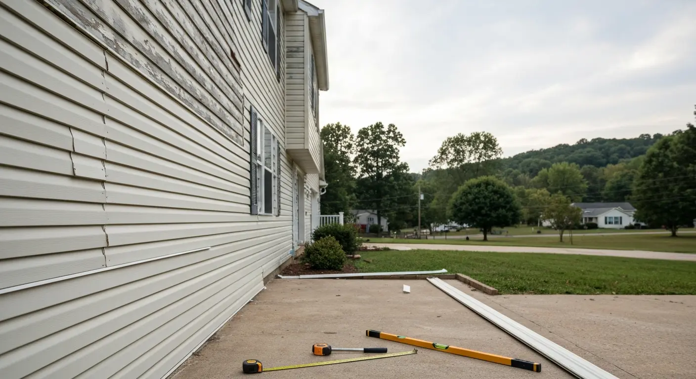New siding installation on Elizabethtown home