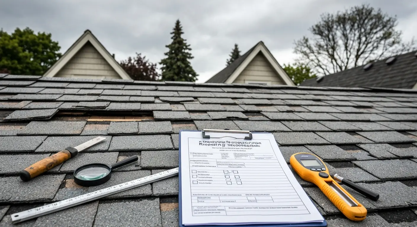 Storm damage roof repair