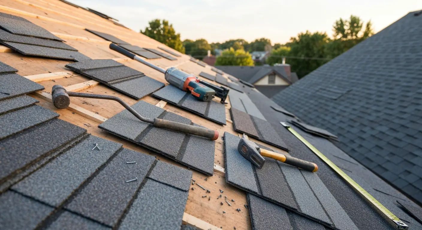 Storm damage roof repair