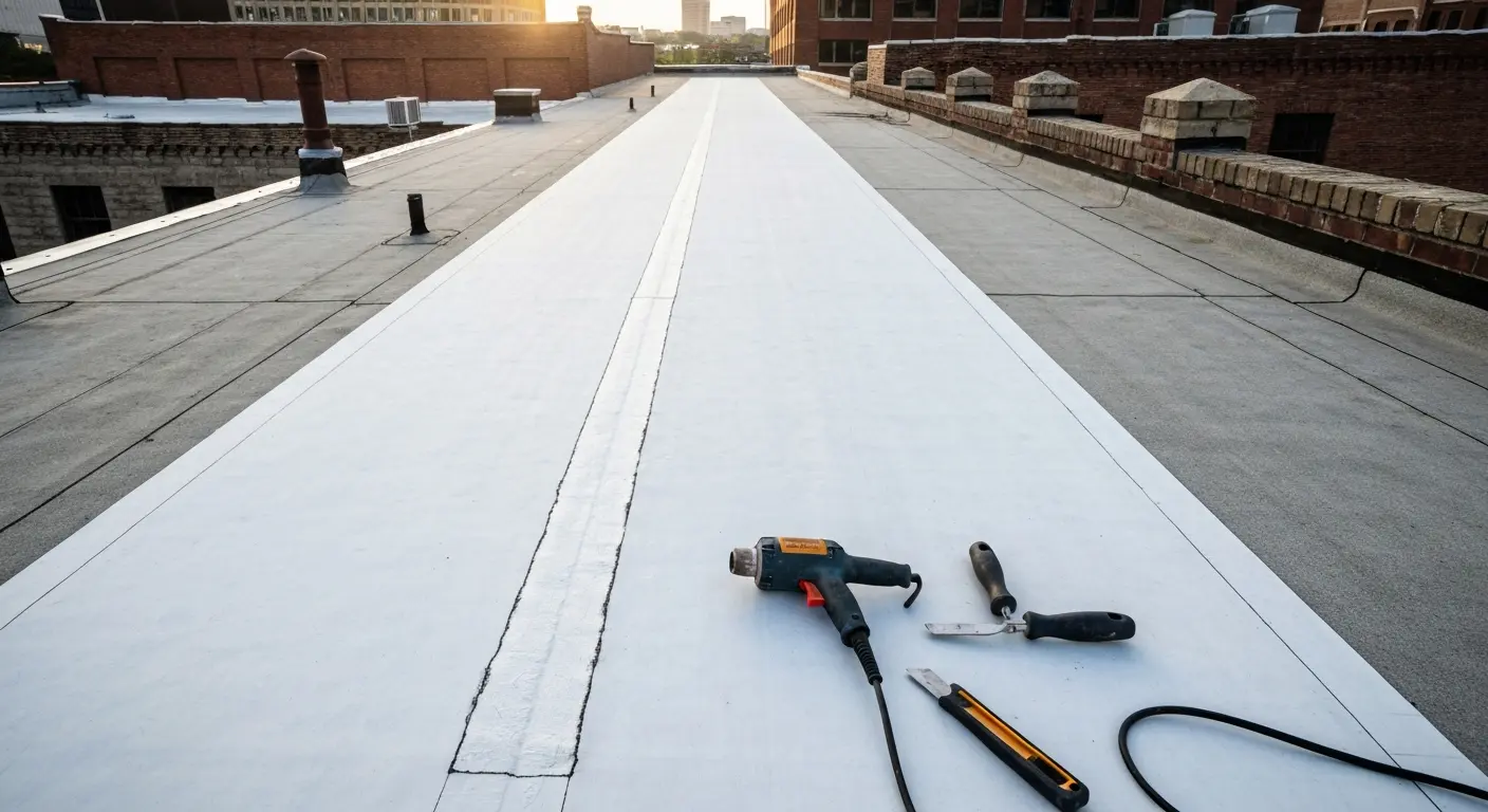 Commercial flat roof repair