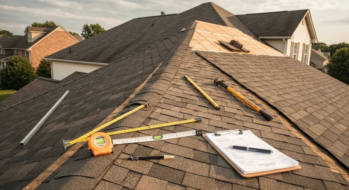 Storm damage roof repair