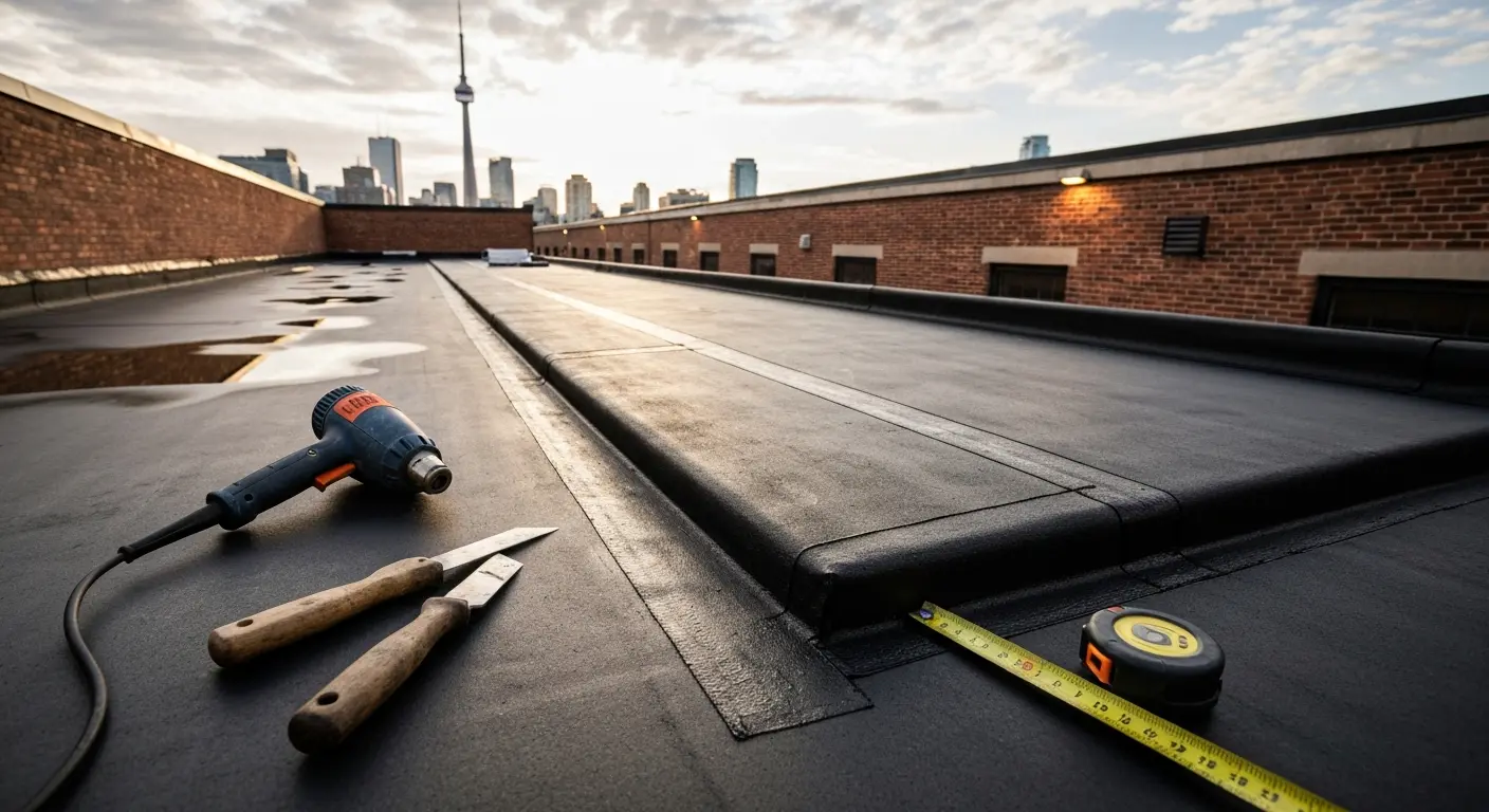 Commercial flat roof repair