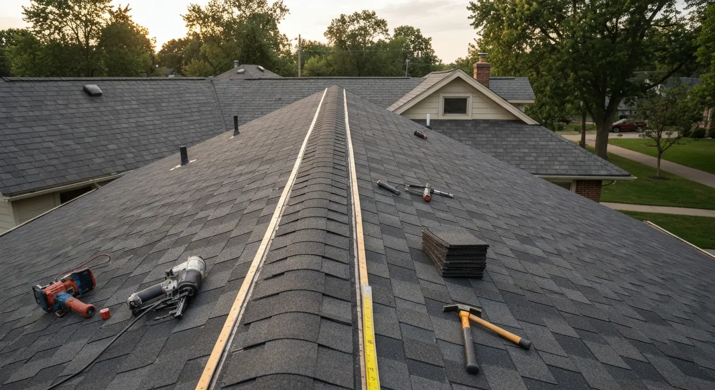 Residential roof installation